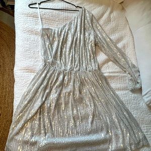 Plus size Chic Soul white sequin dress.